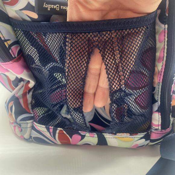 Vera Bradley Mod Paisley Pink Blue Lighten Up Essential Backpack School Travel main image 13